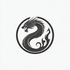 Obraz premium Circular Dragon Design.