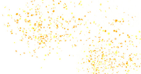 stars. Confetti celebration, Falling golden abstract decoration for party, birthday celebrate,