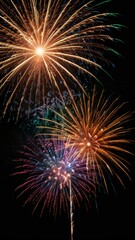 fireworks in the night sky