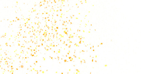 stars. Confetti celebration, Falling golden abstract decoration for party, birthday celebrate,