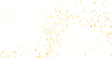 stars. Confetti celebration, Falling golden abstract decoration for party, birthday celebrate,