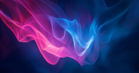 Fototapeta premium Abstract Pink And Blue Light Wave Swirls