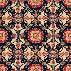 Seamless islamic pattern for ramadan celebrations colorful floral design cultural art home decor vibrant environment aesthetic viewpoint