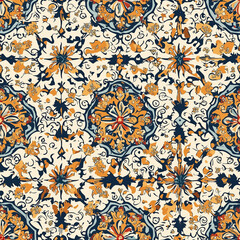 Seamless islamic pattern design for ramadan celebrations colorful floral motifs rich cultural environment aesthetic viewpoint