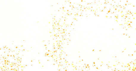stars. Confetti celebration, Falling golden abstract decoration for party, birthday celebrate,