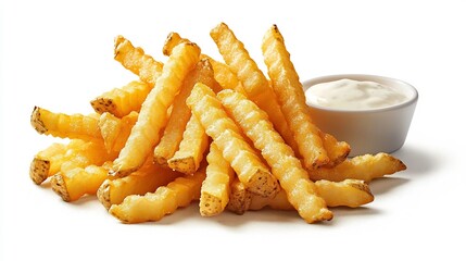 Crinkle Cut French Fries Golden and Crispy Delight
