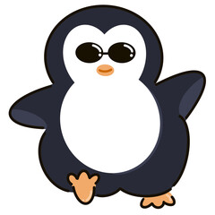 penguin with sunglasses.