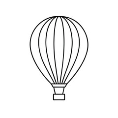 Obraz premium a line drawing of a hot air balloon