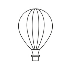 Obraz premium a line drawing of a hot air balloon