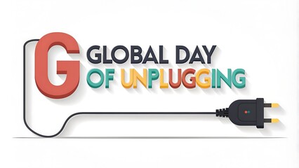 Fototapeta premium Global Day of Unplugging light background