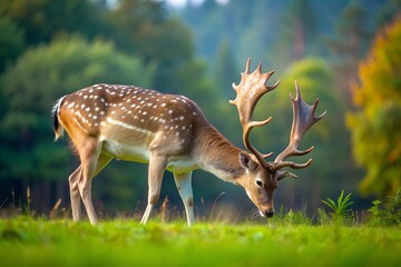 Fallow deer in the grass
