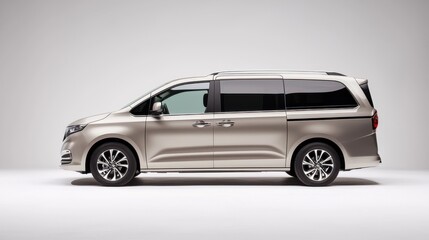 Obraz premium Family-friendly minivan features overview automotive showcase neutral background setting informative perspective