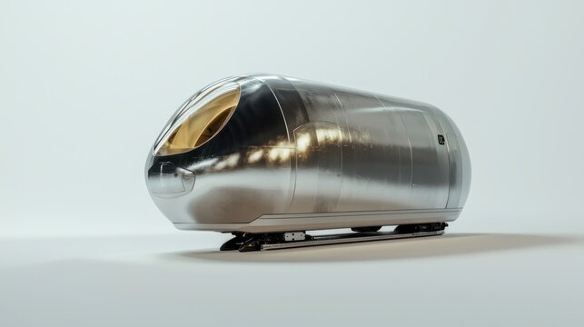 Innovative hightech hyperloop pod showcase conceptual design modern environment futuristic viewpoint