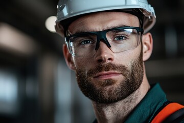 Fototapeta premium Electrician fixing a circuit breaker, wires neatly arranged, focused expression, modern tools, high-contrast photography. , closes up
