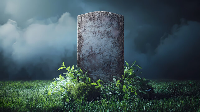 Blank tombstone isolated on background, grave, burial, death, memorial, graveyard, blank, empty, mourning, cemetery, headstone. Isolated. Illustration