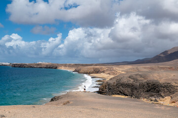 Panorama at Papagayo Beach in Los Ajaches Natural Park in Lanzarote in 2024.