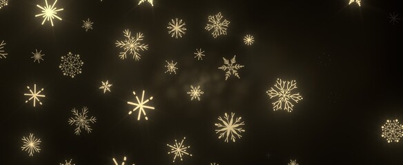 The winter background, falling snowflakes