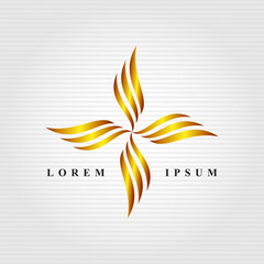 Luxurious business logo. Beautiful and luxurious gold logo