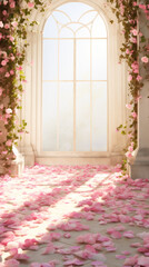 Window decoration with flowers