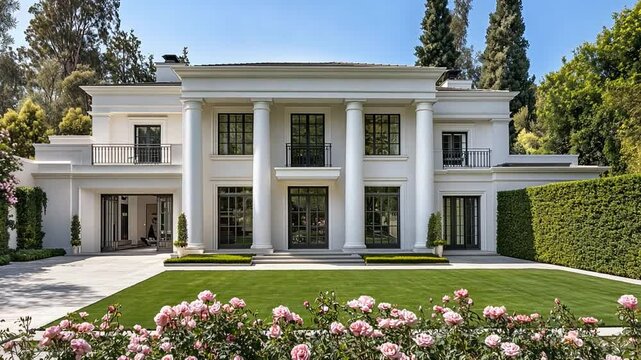 Stunning suburban home with elegant exterior and landscaped garden in a serene residential area