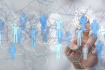 Business intelligence analyst dashboard on virtual - neural network exposure digital