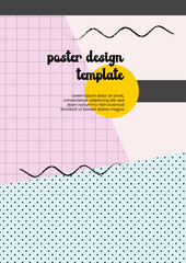 Aesthetic Grid and Dot Poster Template