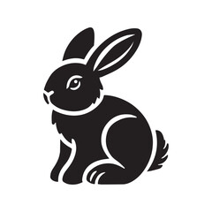 Bunny logo icon isolated on white background