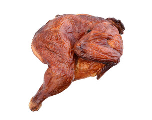 Barbecue chicken isolated on white.