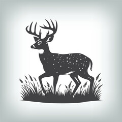 Stunning white tailed deer silhouette showcasing the grace of nature’s wildlife