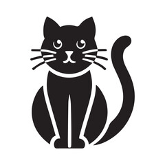 cat vector art illustration silhouette