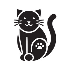 cat vector art illustration silhouette