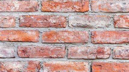 Obraz premium Rustic red brick wall texture urban setting background image weathered environment close-up view architectural concept