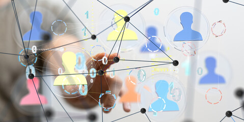 Business intelligence analyst dashboard on virtual