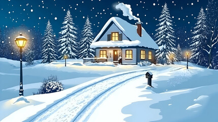 Der Tannenbaum wurde schließlich verbrannt. Doch sein Rauch stieg auf, bis in den Himmel, und vielleicht, nur vielleicht, fand er dort Frieden, watercolored picture for kids coloring book