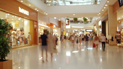 Energetic shopping experience modern shopping mall lifestyle scene bright environment wide angle view urban vibe