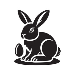 rabbit silhouette design isolated vector