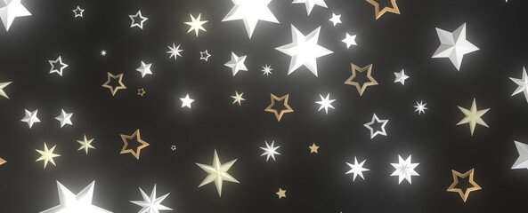 Holiday golden decoration, glitter frame isolated -