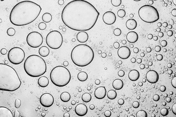 Close-up macro soda bubbles,soda water bubbles sparkling transparent