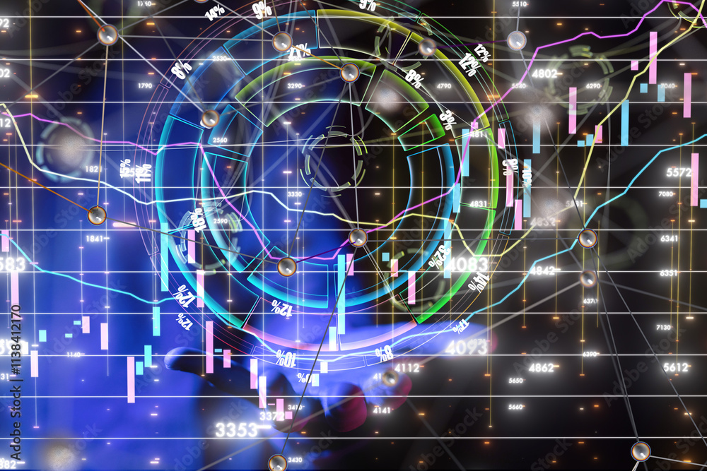 Poster futuristic wave, futuristic data stream
