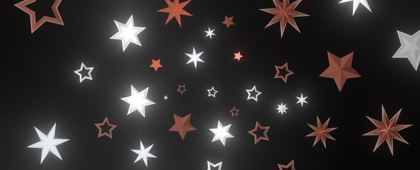 A Shower of Golden Stars: Captivating 3D Illustration Takes You to a Celestial Realm