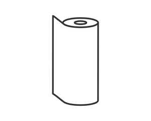 Textile roll vector icon. Paper tube illustration design for kitchen cleaning towel, carpet, scroll whatman, fabric.