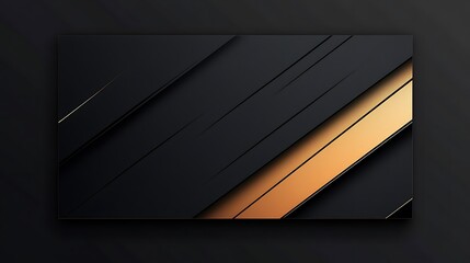 Abstract Black Gold Diagonal Lines Graphic Design