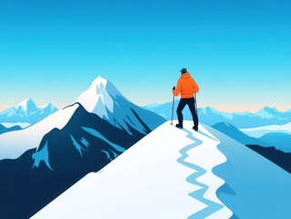 A mountaineering guide planning multiple routes for a safe ascent, illustrating leadership in risk management