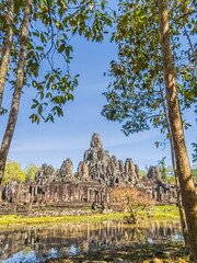 Obraz premium Temple of Bayon Nakhon Thom, Angkor, Siem Reap, Cambodia