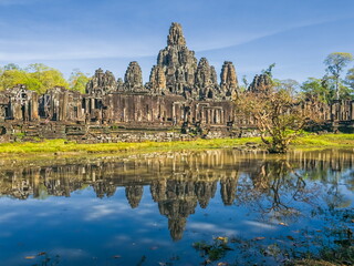 Fototapeta premium Temple of Bayon Nakhon Thom, Angkor, Siem Reap, Cambodia
