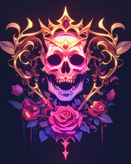 Skull and Crown Arm symmetry layout illustration