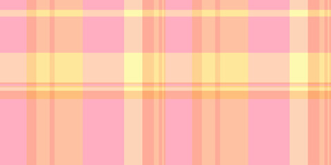 Foot background texture tartan, cotton check textile seamless. Slim fabric vector plaid pattern in red and orange colors.