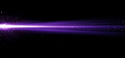 Abstract Purple Light Beam with Sparkling Particles