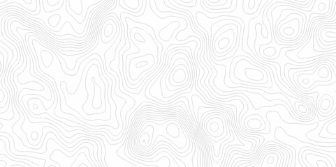 Abstract Vector geography landscape Topo contour map on white background, Topographic contour lines. Seamless pattern with lines Topographic map. Geographic mountain relief diagram line wave carve.