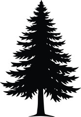 Fototapeta premium pain tree black and white silhouette vector design